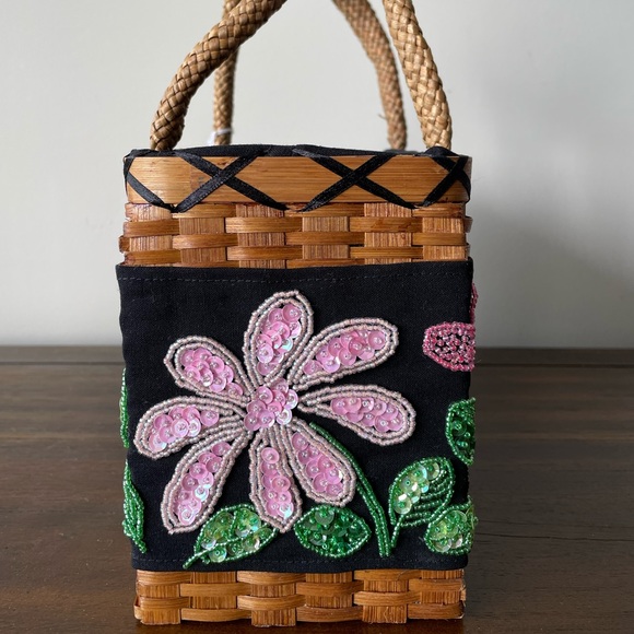 Sequin floral bag (small) - Picture 3 of 5